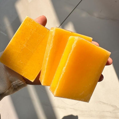 Handmade Lemon Turmeric Kojic Acid Soap - Gentle Dark Spot Remover for Acne & Hyperpigmentation
